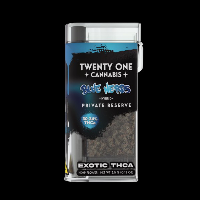 Picture of TWENTY ONE CANNABIS ONE HITTER 3.5G EXOTIC THCA BLUE NERDS