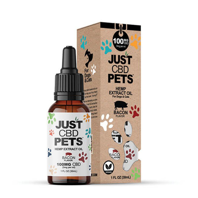 Picture of JUST CBD PETS HEMP EXTRACT OIL BACON FLAVOR 100MG