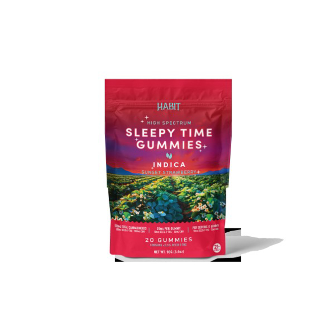 Picture of HABIT D9 CBN GUMMIES HIGH SPECTRUM 20CT SUNSET STRAWBERRY