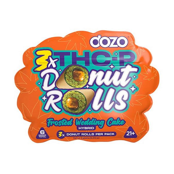 Picture of DOZO THCP DONUT ROLLS 5PK 3CT FROSTED WEDDING CAKE