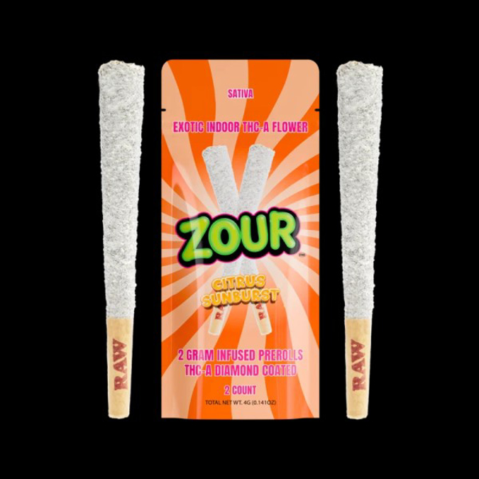 Picture of ZOUR STASH THCP HASH HOLE PREROLLS CITRUS SUNBURST SATIVA
