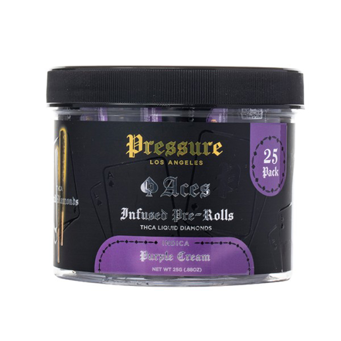 Picture of PRESSURE INFUSED PRE ROLLS PURPLE CREAM INDICA