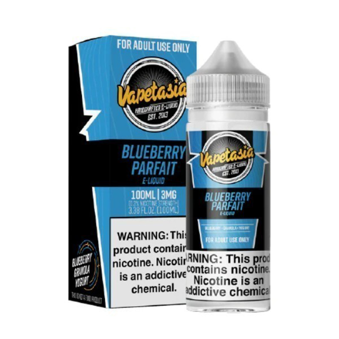 Picture of VAPETASIA 3MG 100ML - BLUEBERRY PARFAIT