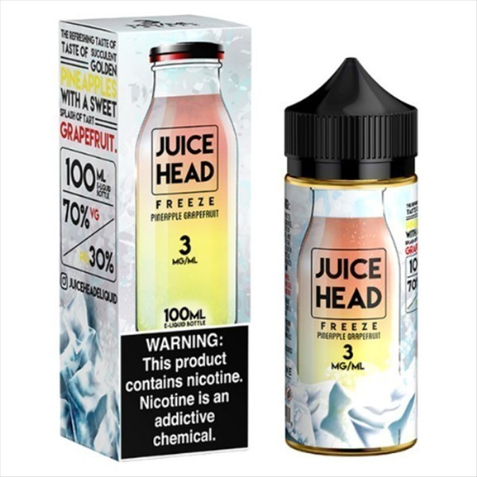 Picture of JUICE HEAD FREEZE 3MG 100ML - PINEAPPLE GRAPEFRUIT