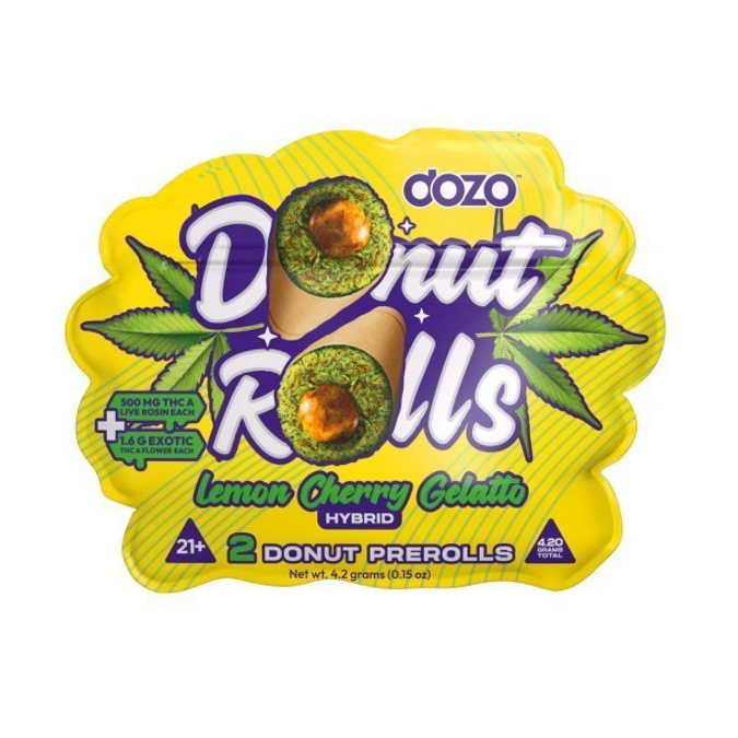 Picture of DOZO DONUT ROLLS PRE ROLLS 5PK - LEMON CHERRY GELATO HYBRID