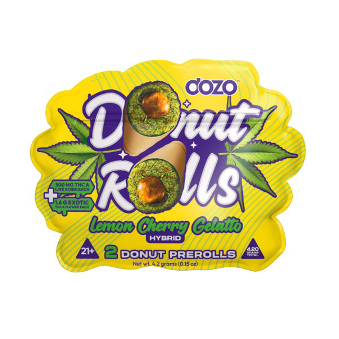 Picture of DOZO DONUT ROLLS PRE ROLLS LEMON CHERRY GELATO HYBRID 5PK