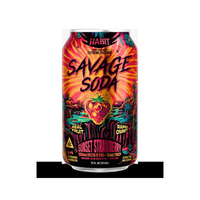 Picture of HABIT SODA 100MG SUNSET STRAWBERRY
