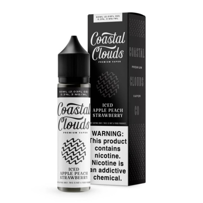 Picture of COASTAL CLOUDS E LIQUID 60ML ICED APPLE PEACH STRAWBERRY 6MG