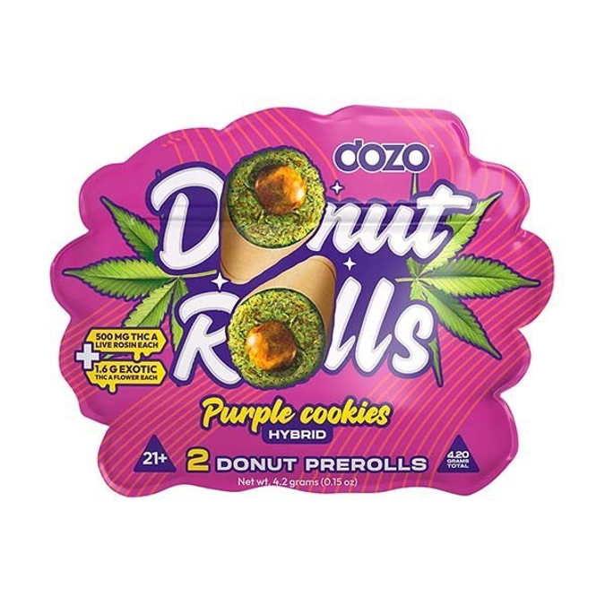Picture of DOZO DONUT ROLLS PRE ROLLS 5PK - PURPLE COOKIES HYBRID