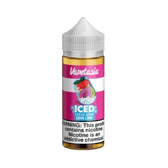 Picture of VAPETASIA ICED 6MG 100ML - STRAW GAUW