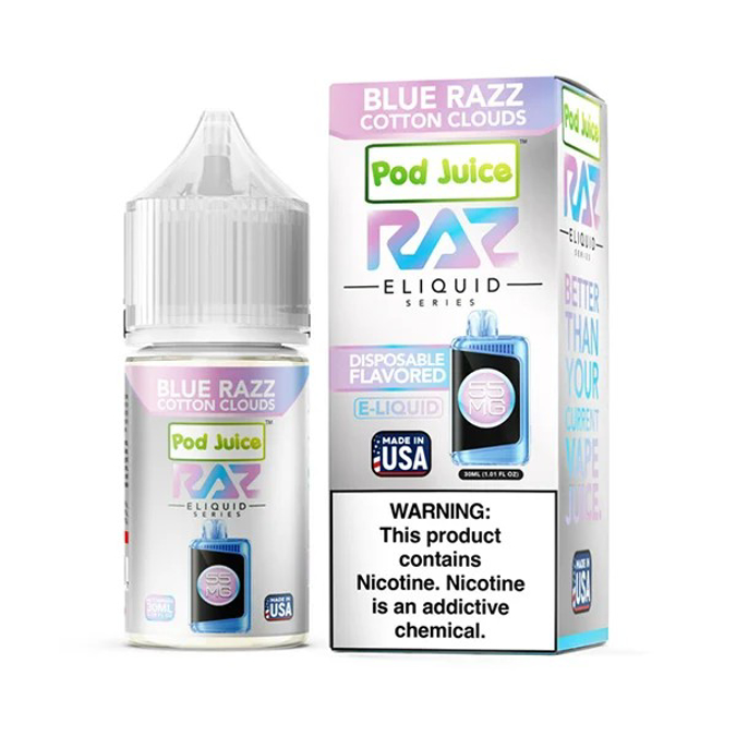 Picture of RAZ 30ML 55MG - BLUE RAZZ COTTON CLOUDS