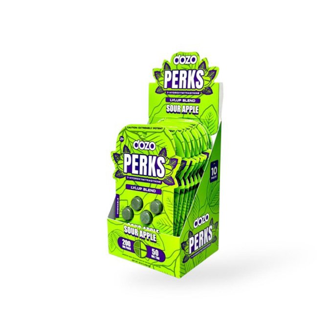 Picture of DOZO PERKS 7 OH 4 TABLETS 200MG SOUR APPLE