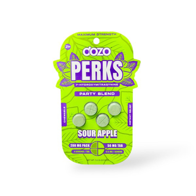 Picture of DOZO PERKS 7OH 4CT 50MG - SOUR APPLE