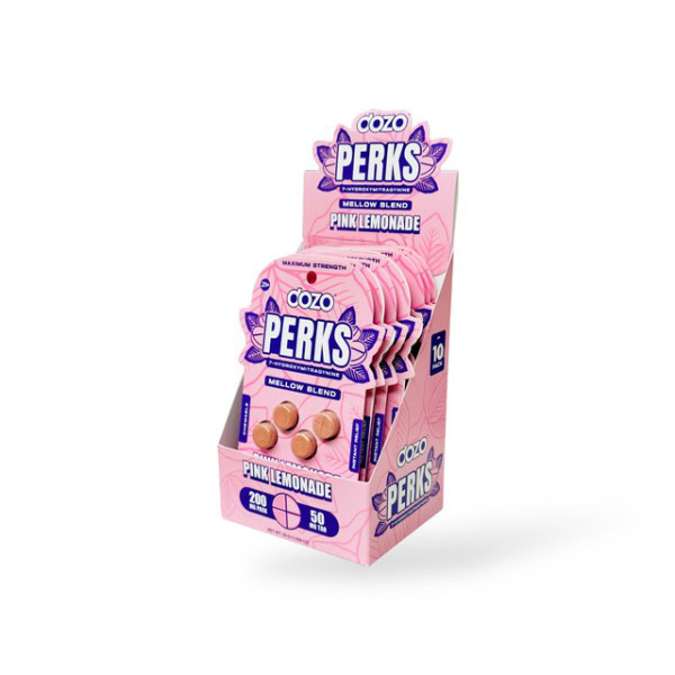 Picture of DOZO PERKS 7 OH 4 TABLETS 200MG PINK LEMONADE