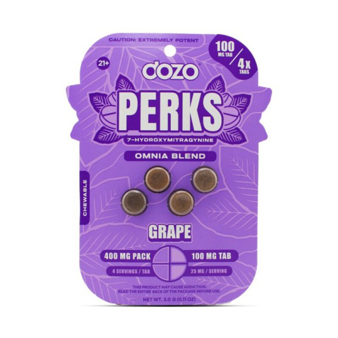 Picture of DOZO PERKS 7OH 4CT 100MG - GRAPE