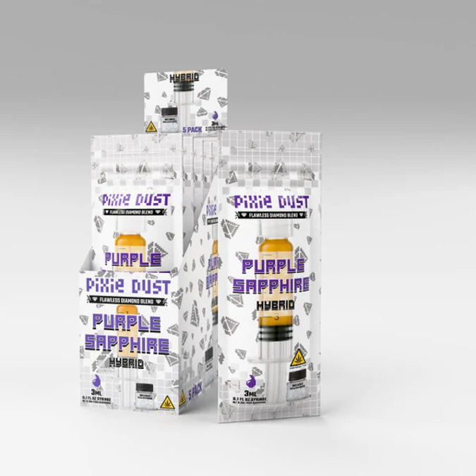 Picture of PIXIE DUST FLAWLESS DIAMOND BLEND 3ml SYRINGE 5PK - PURPLE SAPPHIRE (HYBRID)