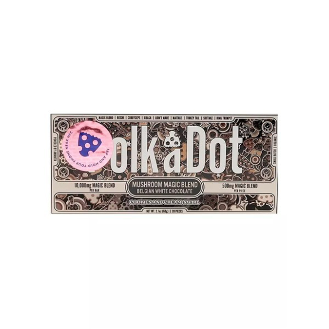 Picture of POLKADOT MUSHROOM CHOCOLATE 12000MG - WHITE CHOCOLATE COOKIES AND CREAM