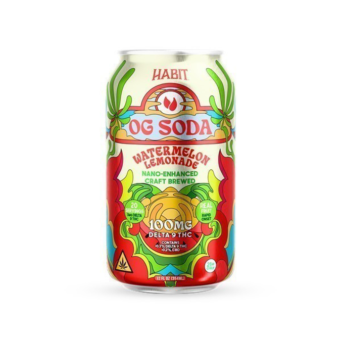 Picture of HABIT OG SODA 6PK 100MG WATERMELON LEMONADE