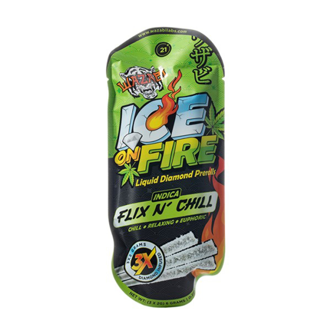 Picture of WAZABI ICE ON FIRE THCA PRE ROLLS - FLIX N CHILL