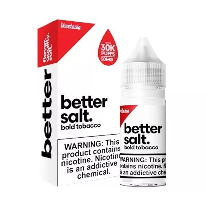 Picture of VAPETASIA BETTER SALT 25MG 30ML - BOLD TOBACCO