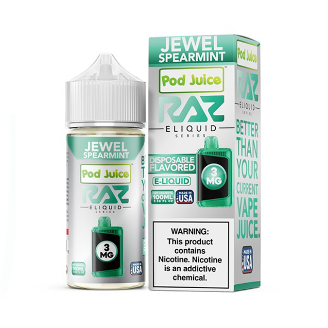 Picture of RAZ 100ML 3MG - JEWEL SPEARMINT