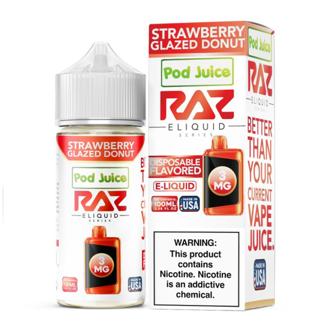 Picture of RAZ 100ML 3MG - STRAWBERRY GLAZED DONUT
