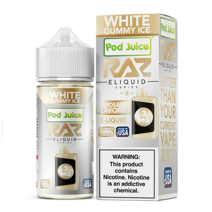 Picture of RAZ 100ML 3MG - WHITE GUMMY ICE