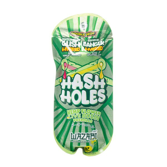 Picture of WAZABI EXOTICS THCA 2G HASH HOLES PREROLLS WATERMELOMN GUSH HYBRID