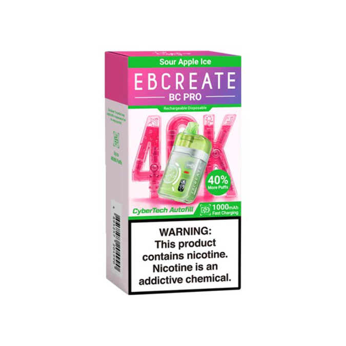 Picture of EBCREATE BCPRO 40K SOUR APPLE ICE