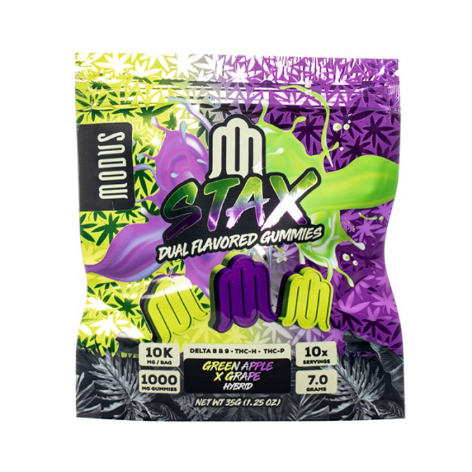 Picture of MODUS STAX DUAL FLAVORED GUMMIES 5CT - GREEN APPLE GRAPE (HYBRID)