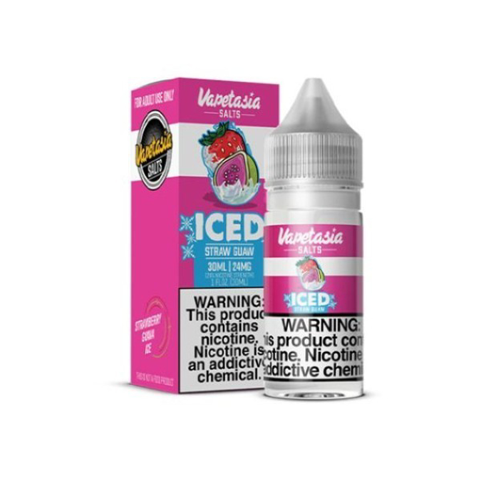 Picture of VAPETASIA ICED 24MG 30ML - STRAW GUAW
