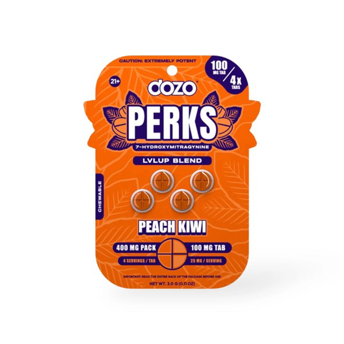 Picture of DOZO PERKS 7OH 4CT 100MG - PEACH KIWI