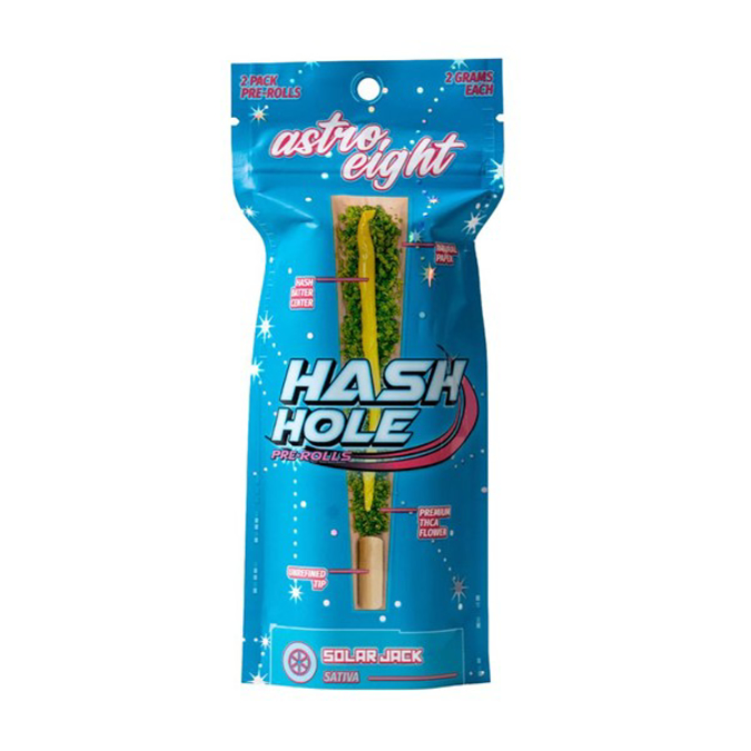 Picture of ASTRO EIGHT THC A HASH HOLE PRE ROLLS 2G 2CT SOLAR JACK