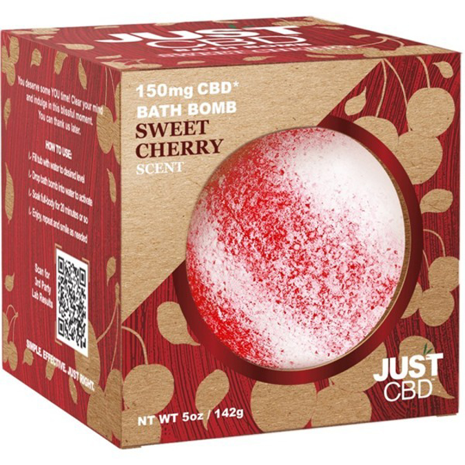Picture of JUST CBD   DELTA BATH BOMB   SWEET CHERRY