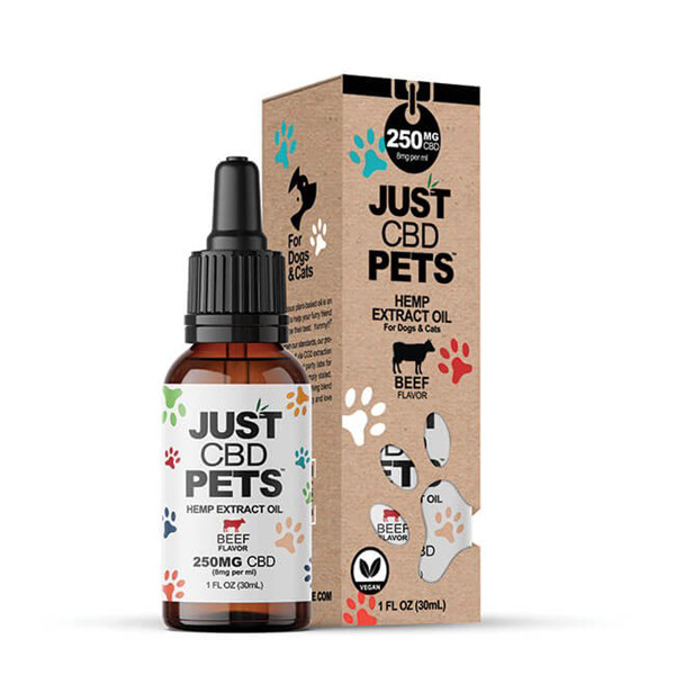 Picture of JUST CBD PETS 250MG HEMP EXTRACT OIL   BEEF
