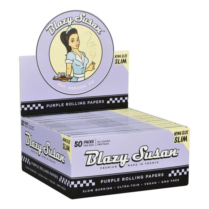 Picture of BLAZY SUZAN CONES AND PAPER KING SIZE WIDE PAPER 50PK PURPLE