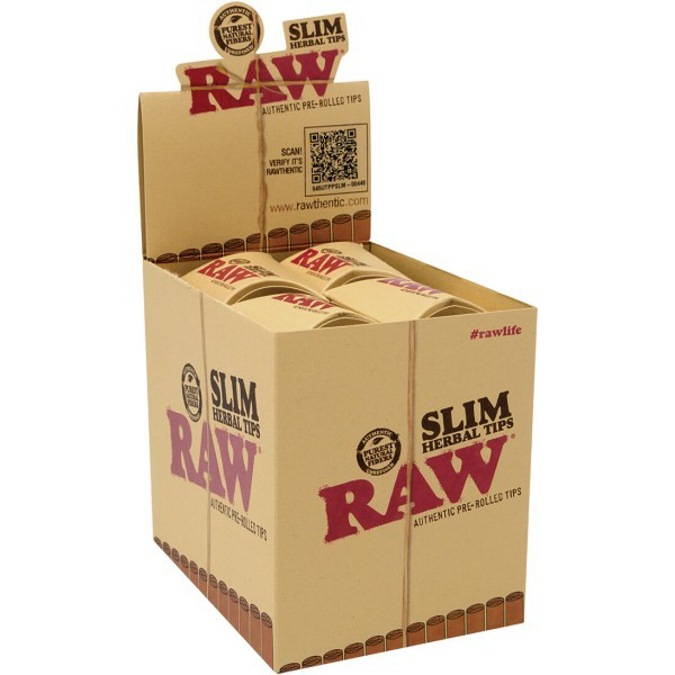 Picture of RAW SLIM HERBAL PRE ROLLED TIPS 20BX