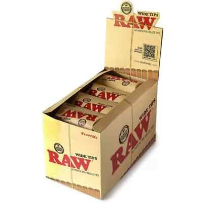 Picture of RAW PRE ROLLED WIDE TIPS 20BX