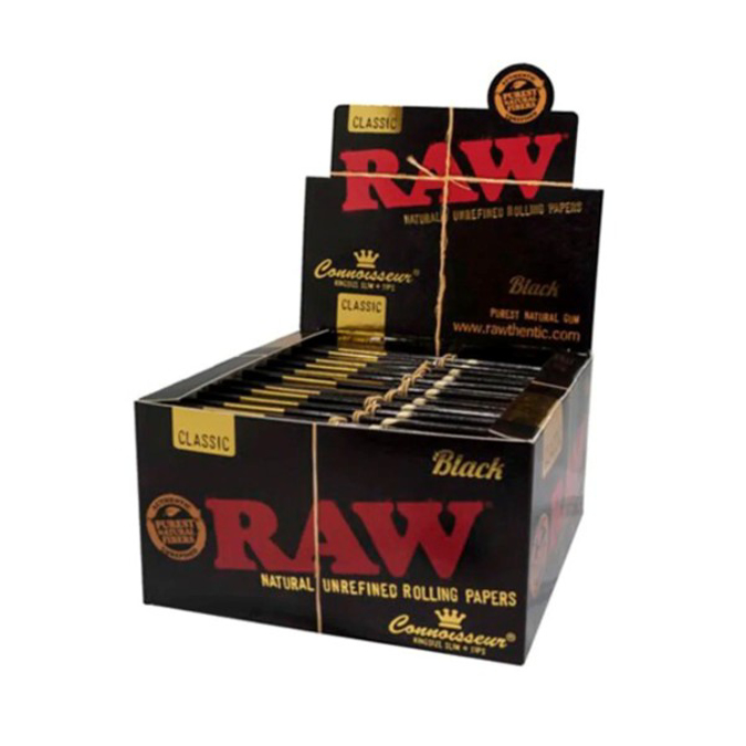 Picture of RAW BLACK PAPER KING SIZE CONNOISSEUR 24 BOX