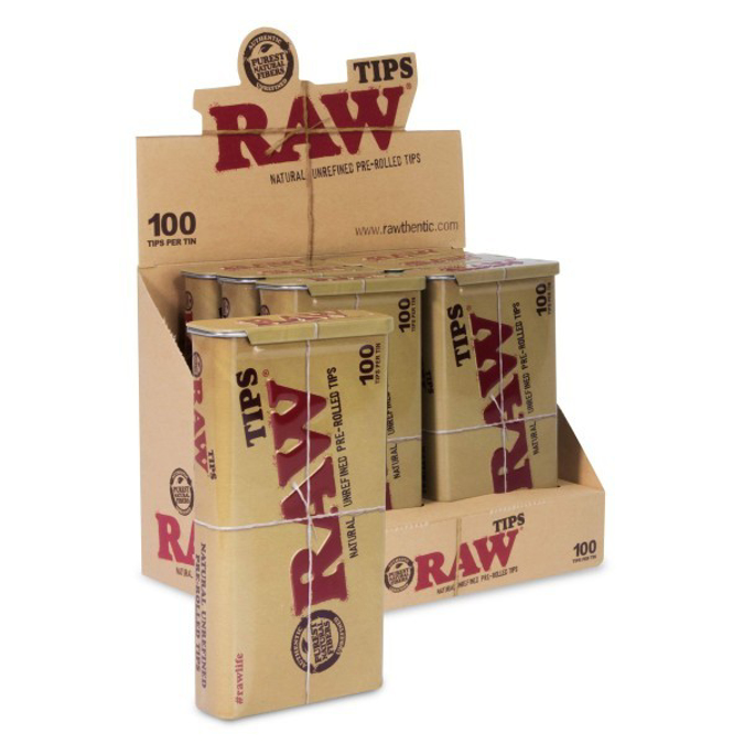 Picture of RAW PRE ROLLED TIPS IN TIN 6PK