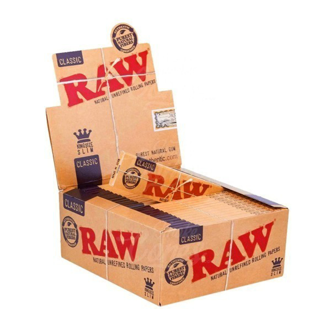 Picture of RAW CLASSIC  KING SIZE SLIM PAPER 32PC 50BOX