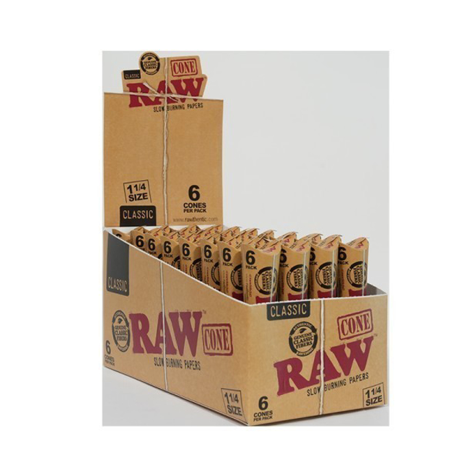 Picture of RAW CLASSIC 6PK  1 1/4 CONES 32BX