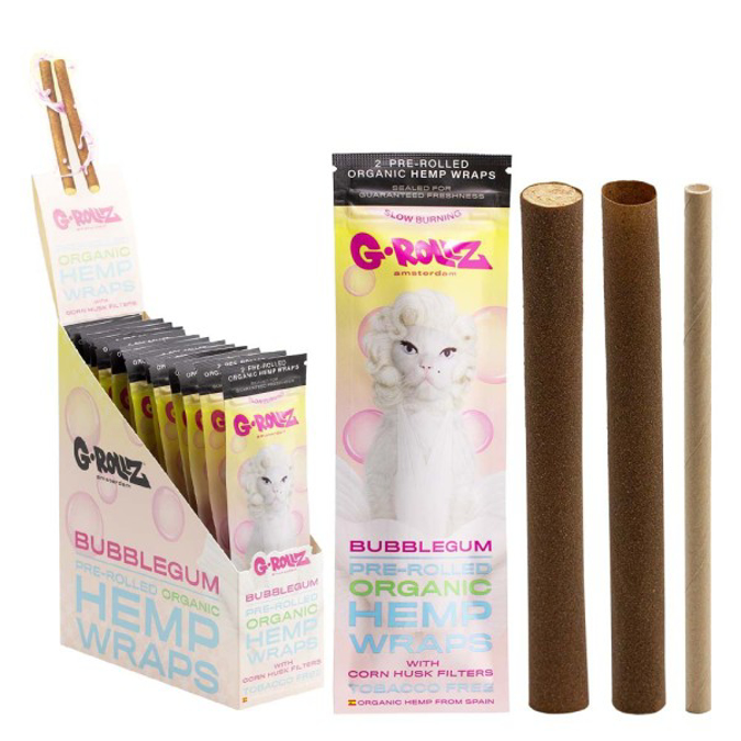 Picture of G ROLLZ BUBBLE GUM FLAVORED PRE ROLLED HEMP WRAPS