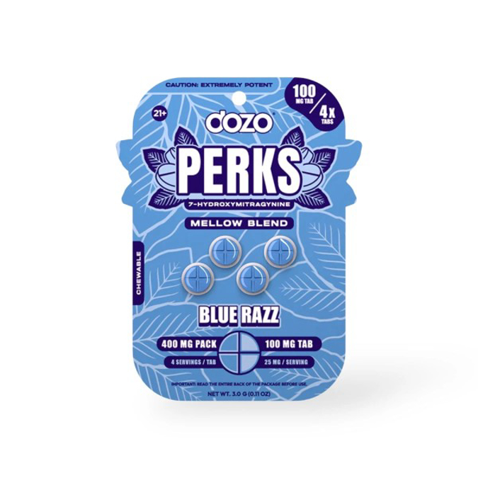 Picture of DOZO PERKS 7OH 4CT 100MG - BLUE RAZZ