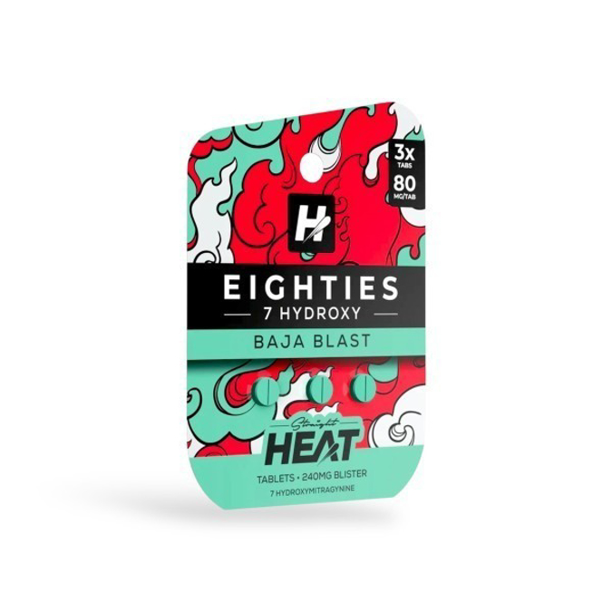 Picture of HEAT EIGHTIES 7 HYDROXY 80MG 10CT - BAJA BLAST