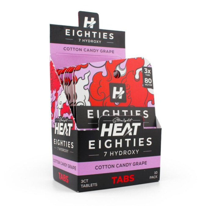 Picture of HEAT EIGHTIES 7 HYDROXY COTTON CANDY GRAPE 3CT 80MGTAB