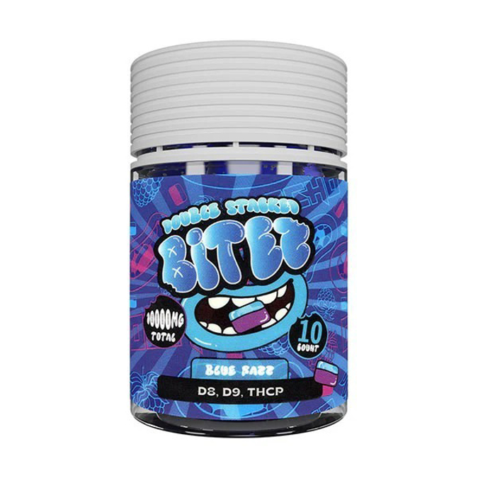 Picture of DOUBLE STACKED BITEZ 10000MG 6CT JAR - BLUE RAZZ
