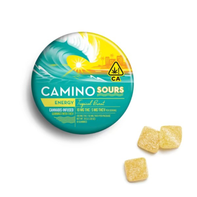 Picture of CAMINO SOURS ENERGY 5MG THC 10MG CBG - TROPICAL BURST