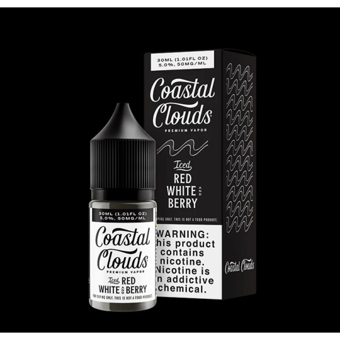 Picture of COASTAL CLOUDS E LIQUID E LIQUIDS 30ML ICED RED WHITE  BERRY   50MG