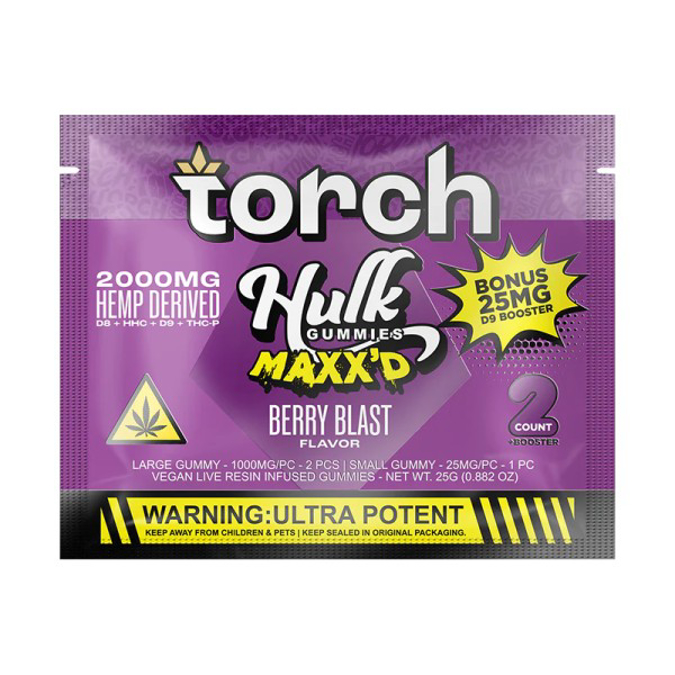 Picture of TORCH HULK GUMMIES MAXXD BERRY BLAST 2000MG
